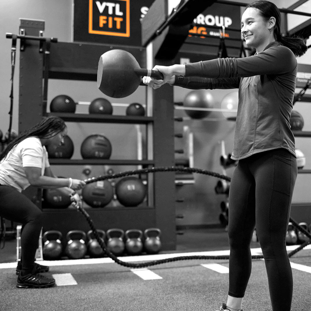 two women in a VTL FIT class