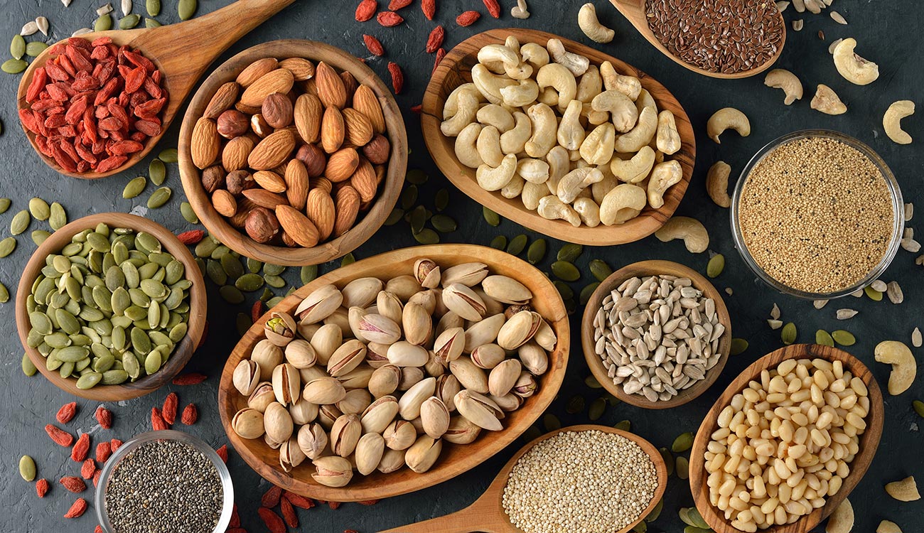 Assorted Nuts in bowls